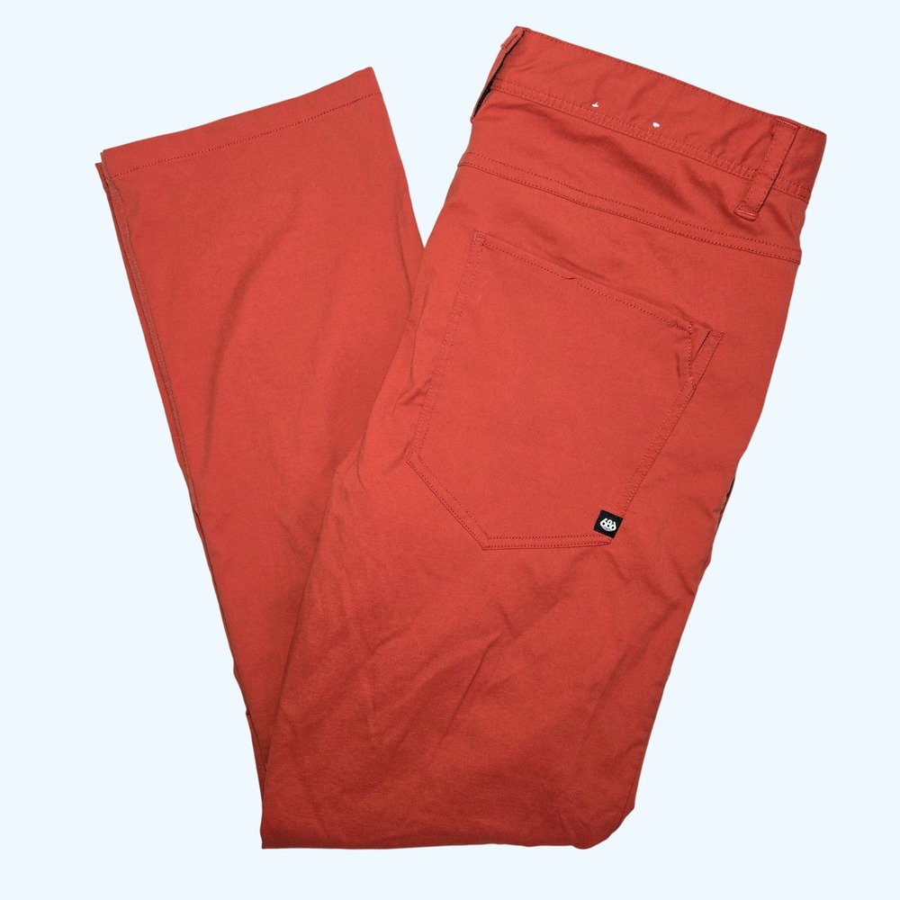 686 Everywhere Relaxed Fit Pants Mens 36x34 Rust Orange Magic Line Technical